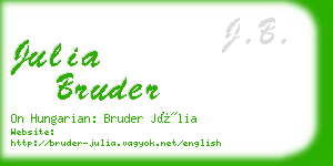 julia bruder business card